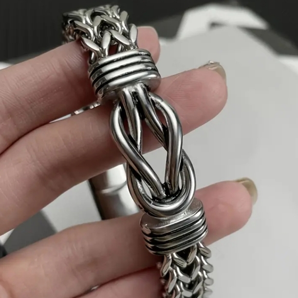 New! MEN'S Stainless Steel 13mm Punk Link Bracelet. Size 8 - Picture 5 of 7